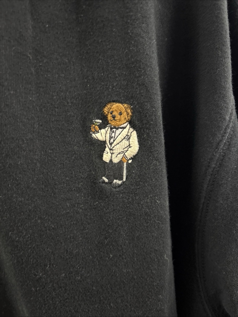 Polo Ralph Lauren Men's Tuxedo Bear Black Hoodie Size XXL - Picture 3 of 7